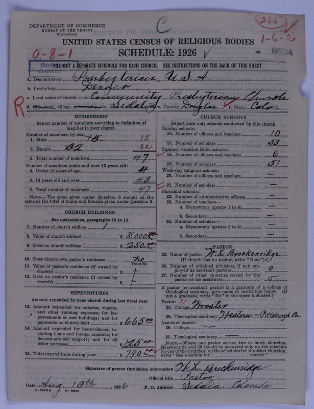 Scan of Presbyterian Church in the United States of America: 8034
