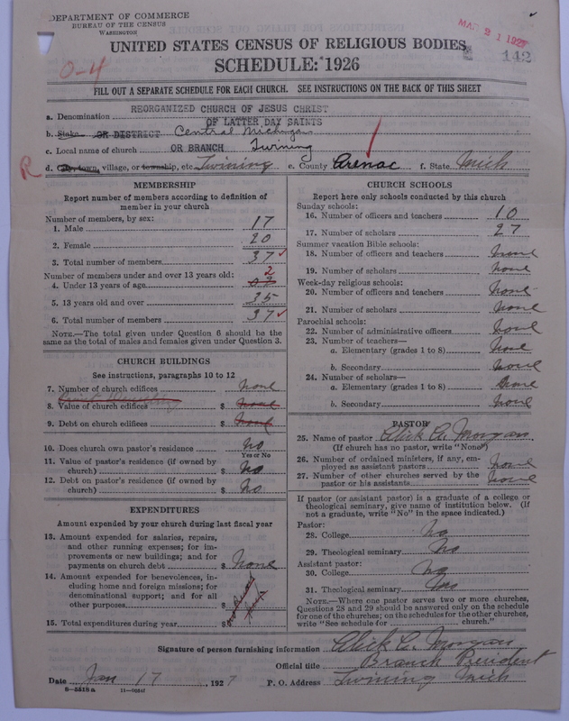 Scan of Reorganized Church of Jesus Christ of Latter Day Saints: 142