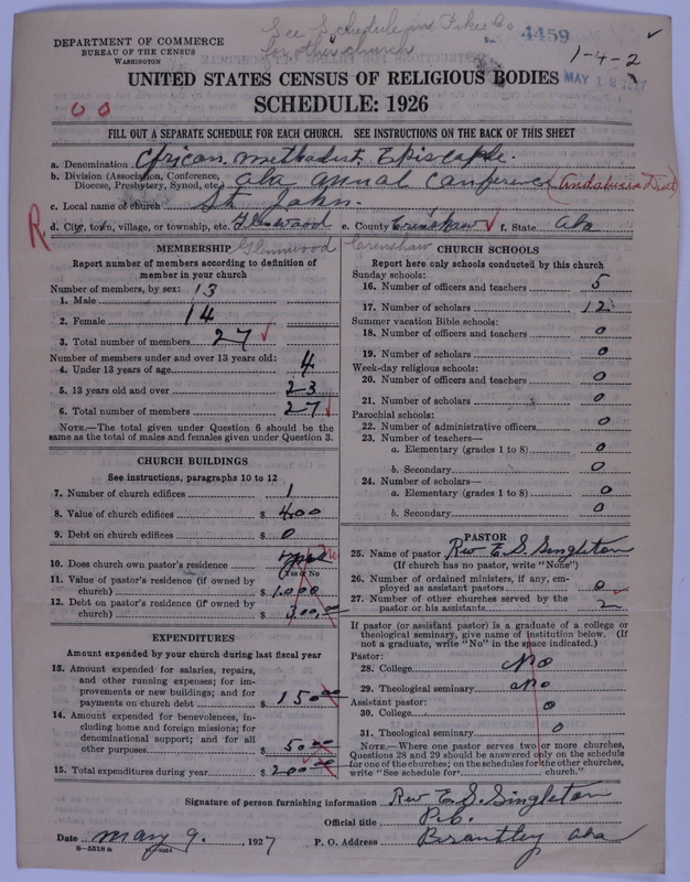 Scan of African Methodist Episcopal Church: 4459