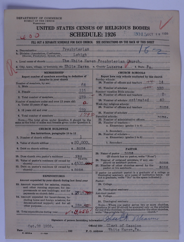 Scan of Presbyterian Church in the United States of America: 2015