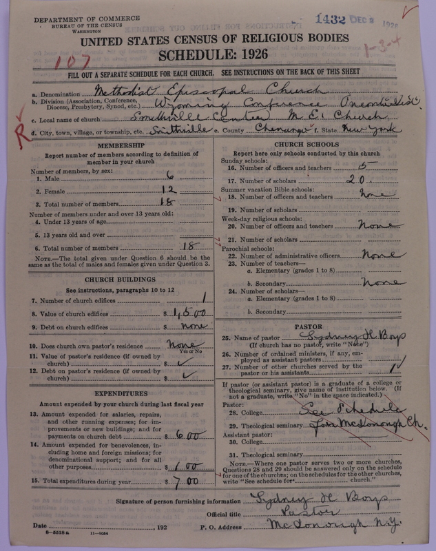 Scan of Methodist Episcopal Church: 1432