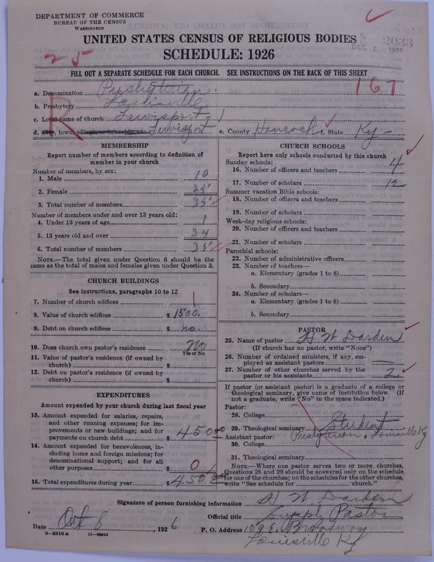 Scan of Presbyterian Church in the United States: 2033