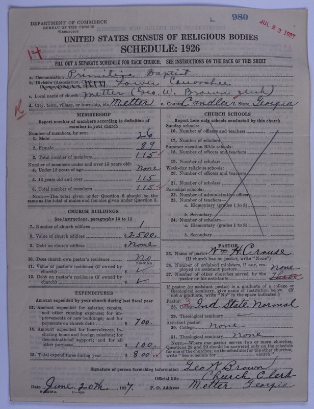 Scan of Primitive Baptists: 980