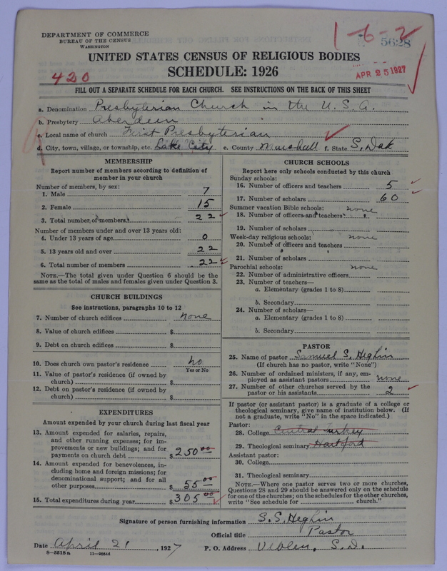 Scan of Presbyterian Church in the United States of America: 5628