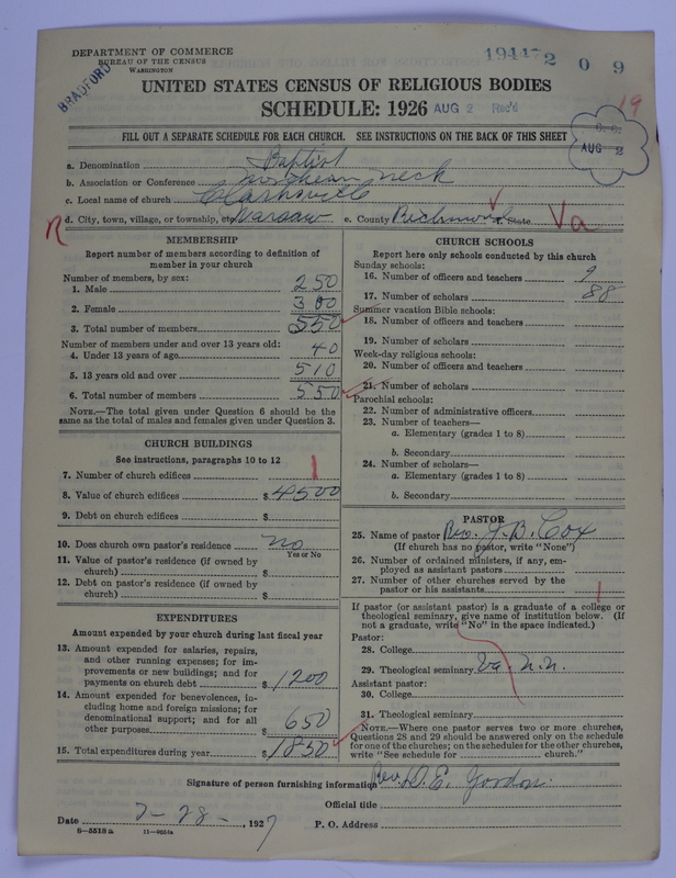 Scan of Negro Baptists: 19447