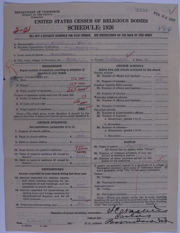 Scan of Church of the United Brethren in Christ: 2354