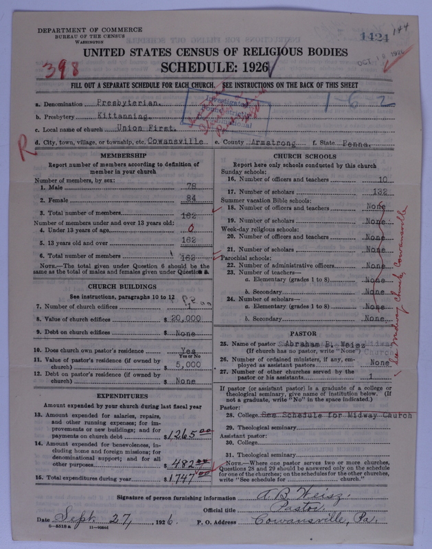 Scan of Presbyterian Church in the United States of America: 1424