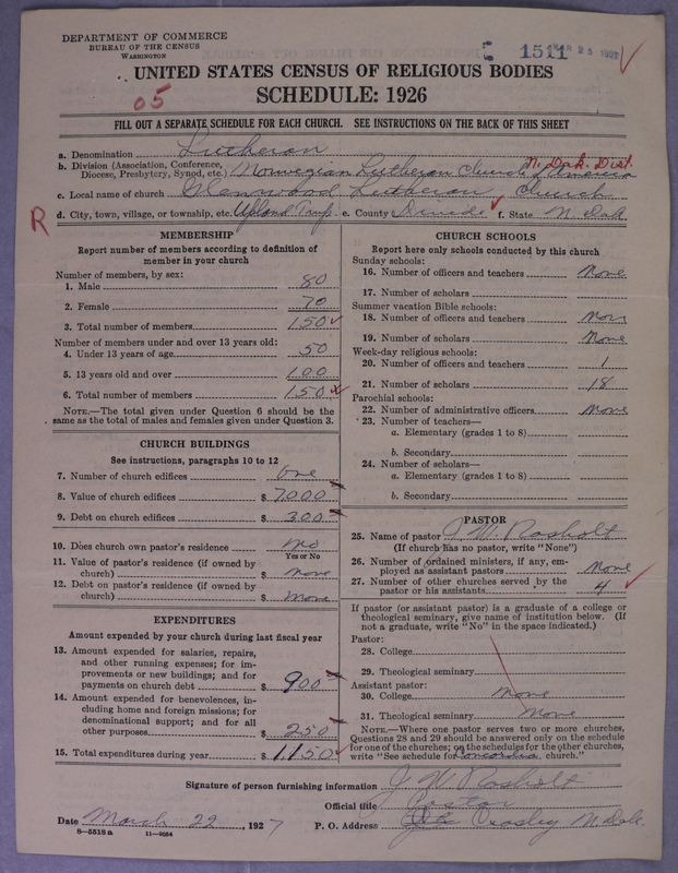 Scan of Norwegian Lutheran Church of America: 1511