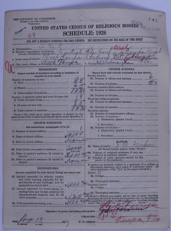Scan of African Methodist Episcopal Church: 3521