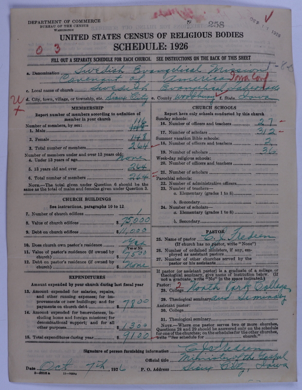 Scan of Swedish Evangelical Mission Covenant of America: 258