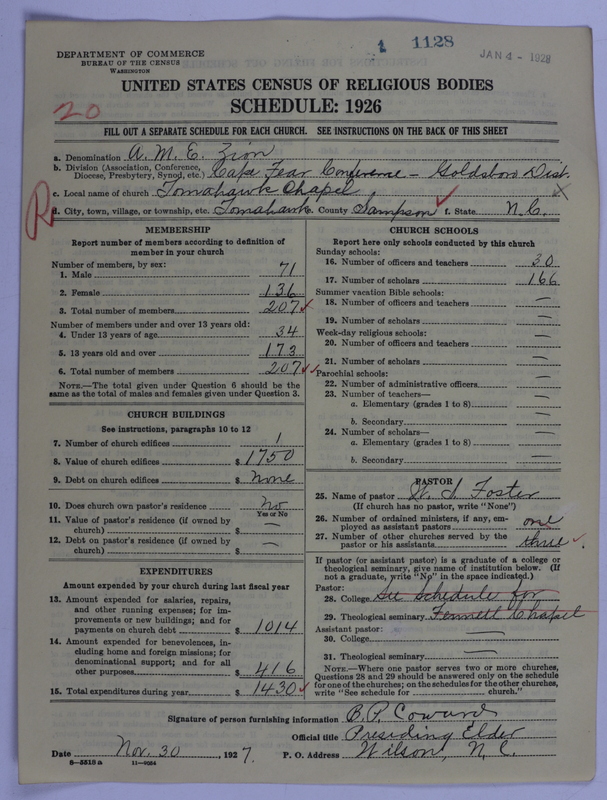 Scan of African Methodist Episcopal Zion Church: 1128