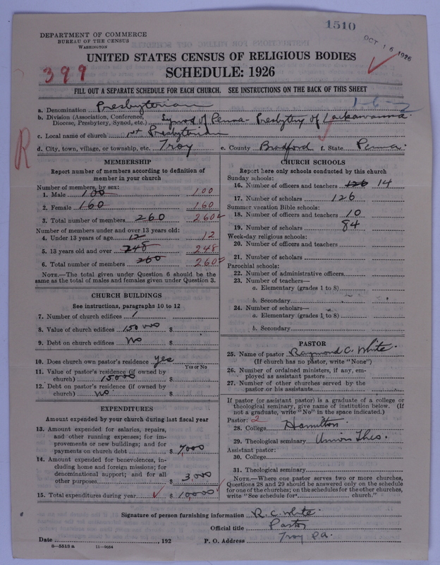 Scan of Presbyterian Church in the United States of America: 1510