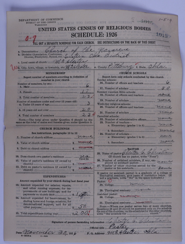 Scan of Church of the Nazarene: 1019