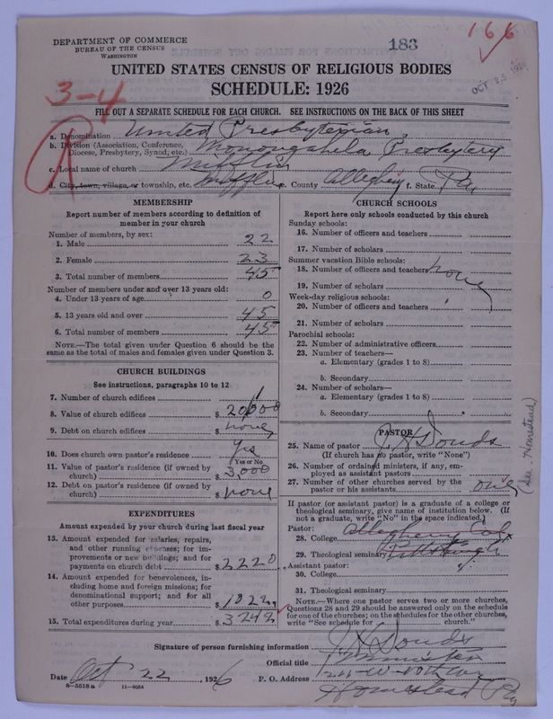 Scan of United Presbyterian Church of North America: 183