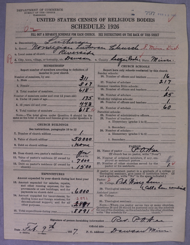 Scan of Norwegian Lutheran Church of America: 797
