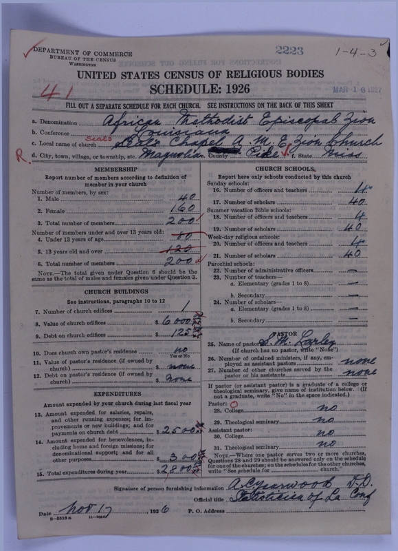 Scan of African Methodist Episcopal Zion Church: 2223