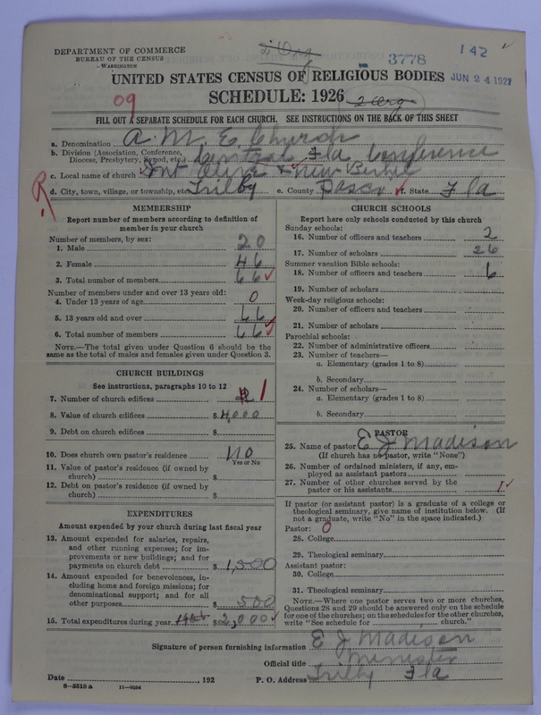 Scan of African Methodist Episcopal Church: 3778