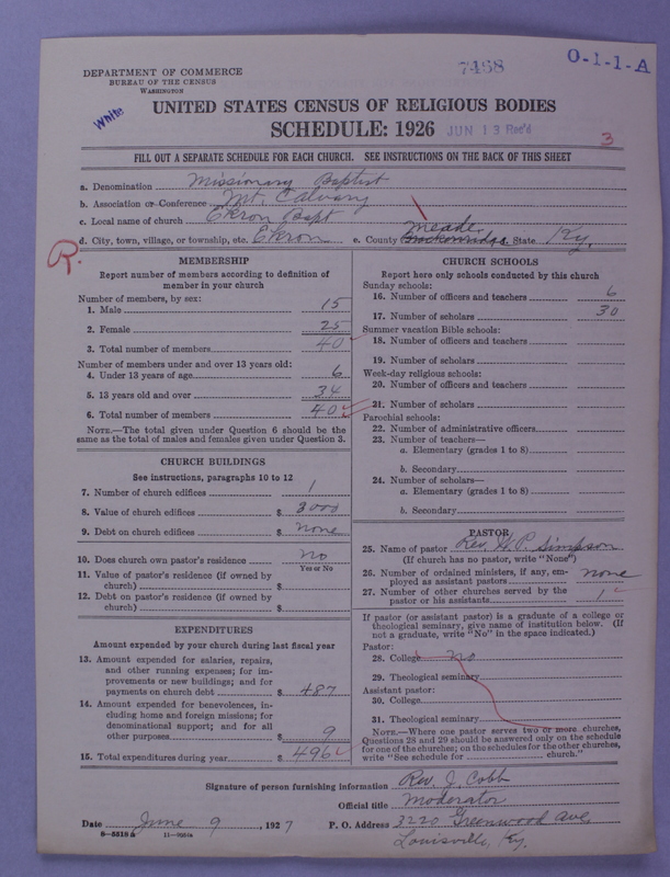 Scan of Negro Baptists: 7468