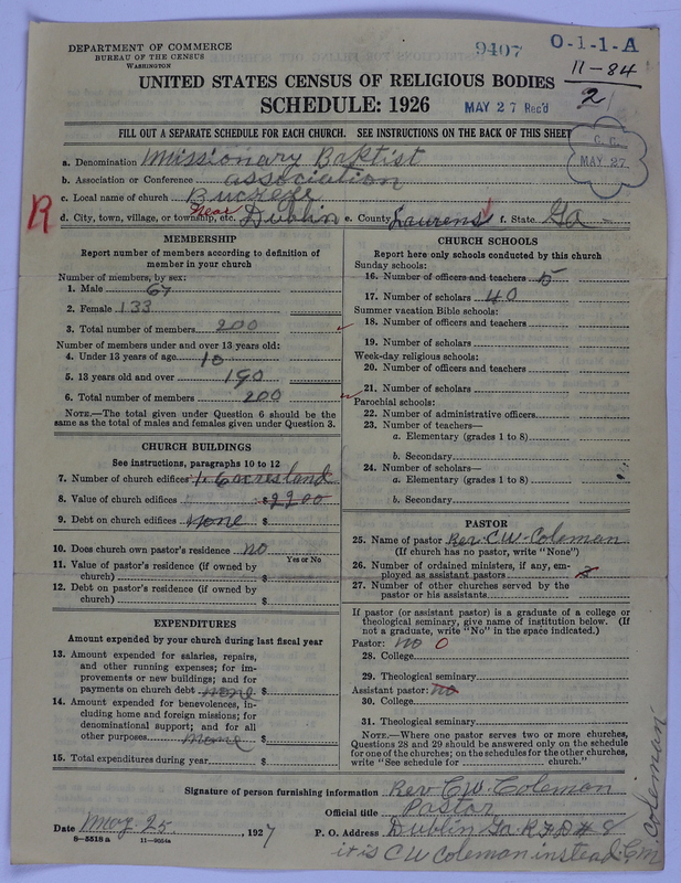 Scan of Negro Baptists: 9407