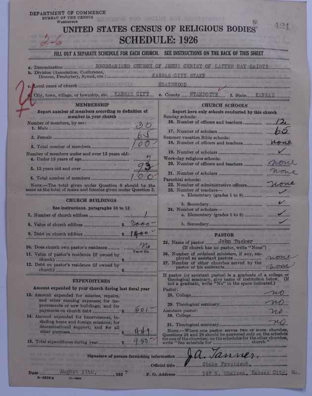 Scan of Reorganized Church of Jesus Christ of Latter Day Saints: 421