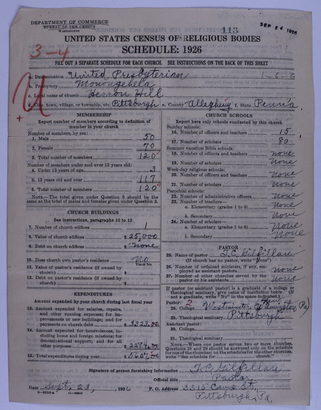 Scan of United Presbyterian Church of North America: 113