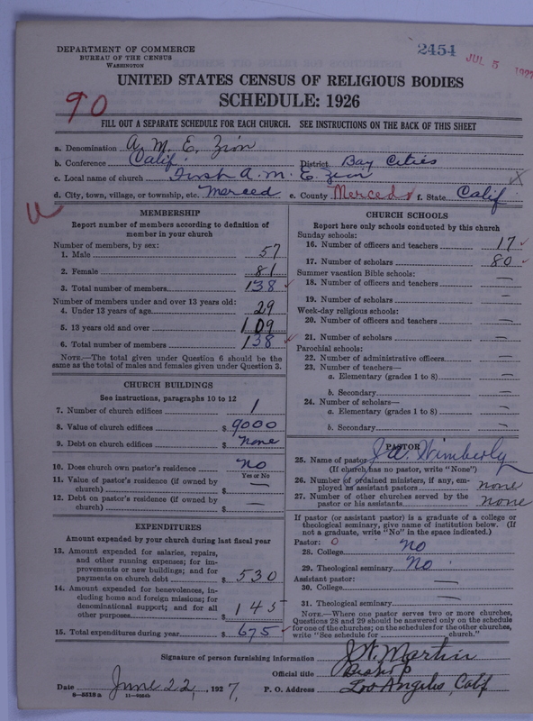 Scan of African Methodist Episcopal Zion Church: 2454
