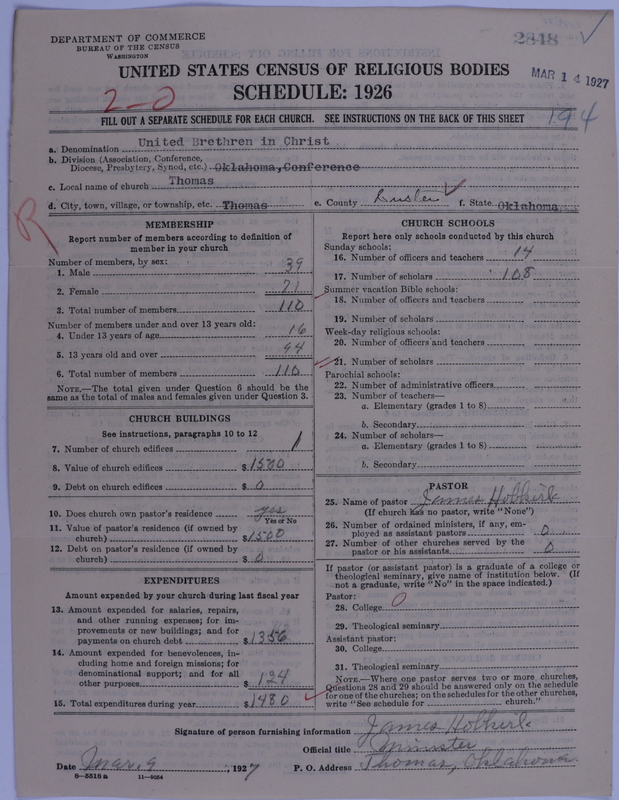 Scan of Church of the United Brethren in Christ: 2848