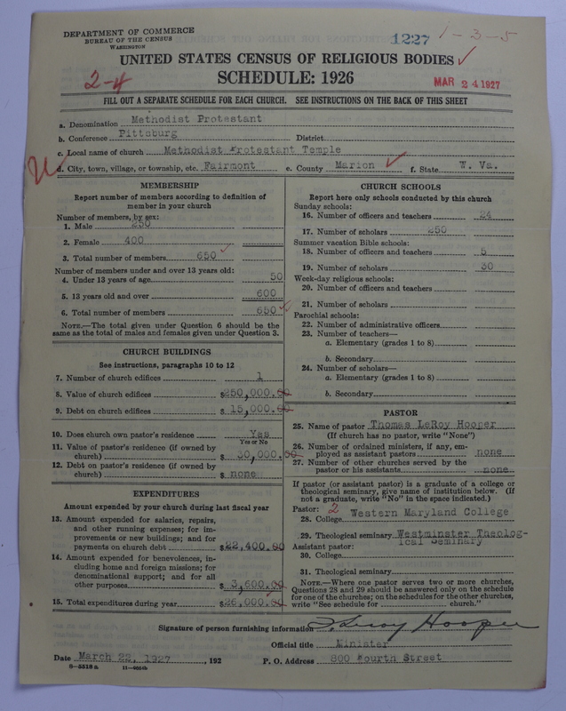 Scan of Methodist Protestant Church: 1227