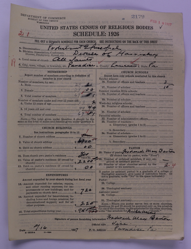 Scan of Protestant Episcopal Church: 2179