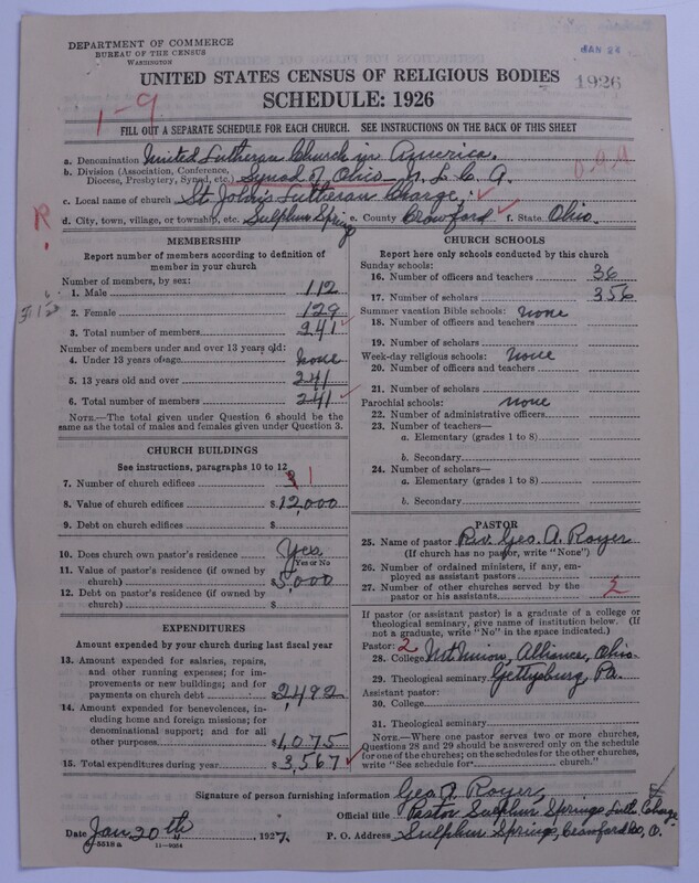 Scan of United Lutheran Church in America: 1926