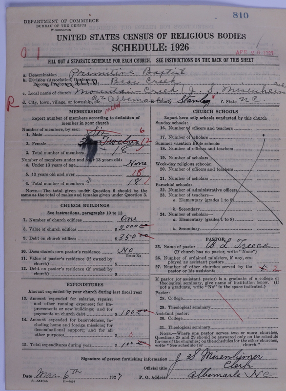 Scan of Primitive Baptists: 810