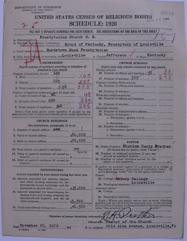 Scan of Presbyterian Church in the United States: 2054