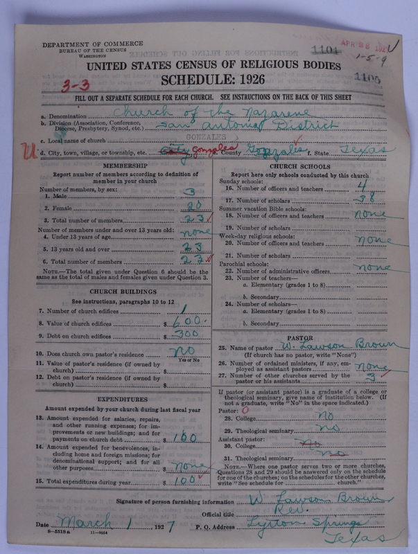 Scan of Church of the Nazarene: 1105