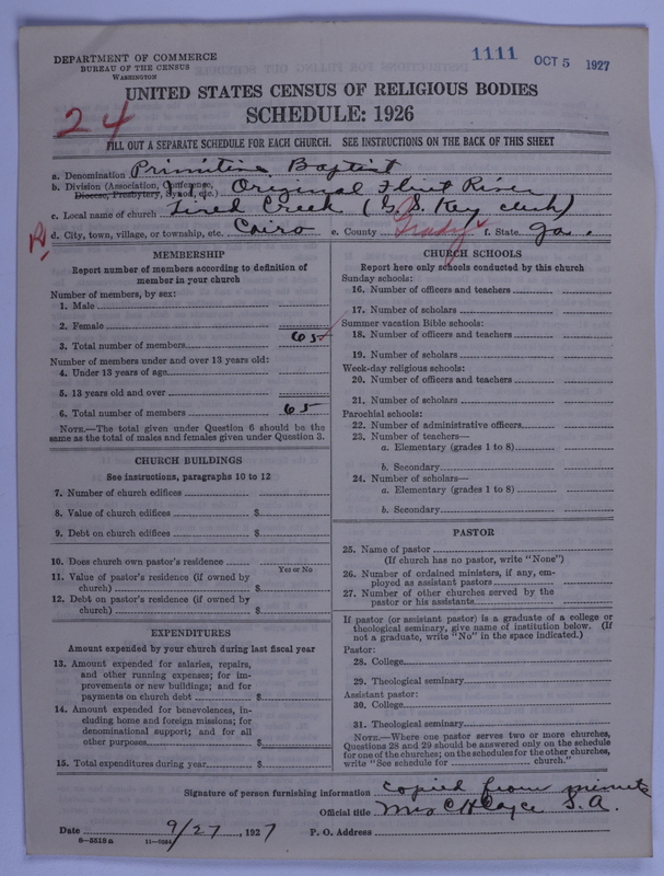 Scan of Primitive Baptists: 1111