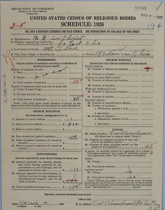 Scan of Church of the United Brethren in Christ: 1081