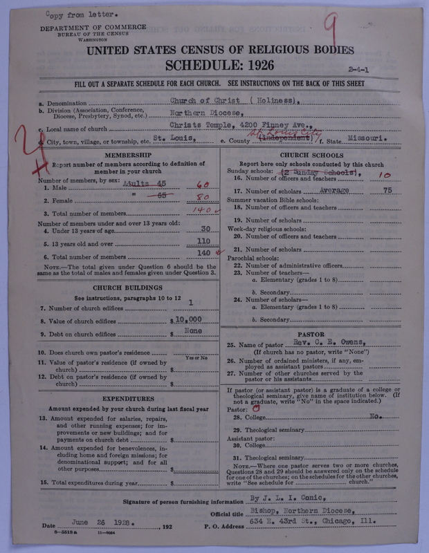 Scan of Church of Christ (Holiness) U.S.A.: 9