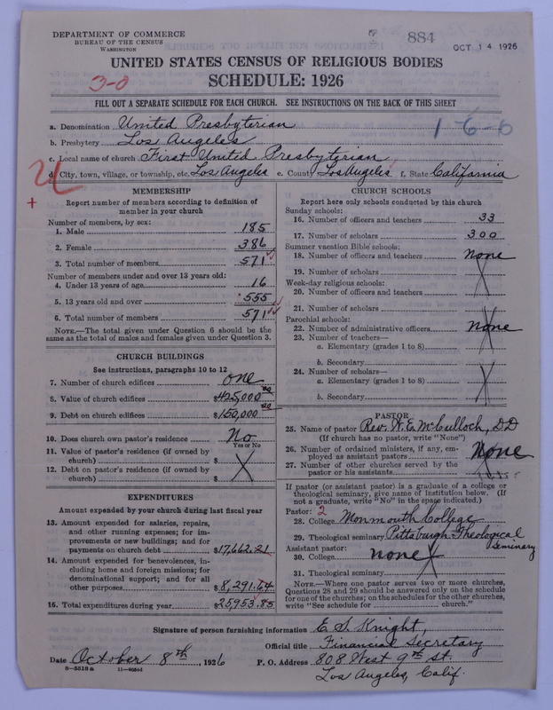 Scan of United Presbyterian Church of North America: 884