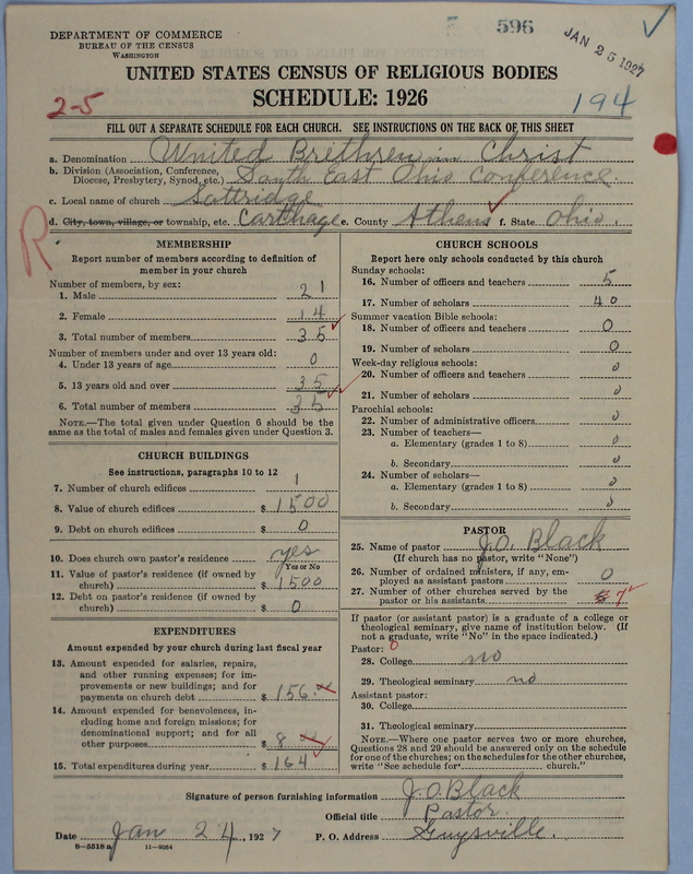 Scan of Church of the United Brethren in Christ: 596
