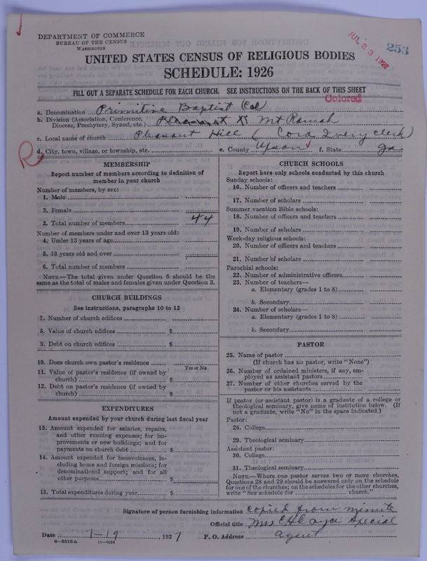Scan of Colored Primitive Baptists: 253