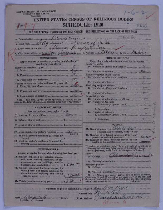 Scan of Presbyterian Church in the United States of America: 3933