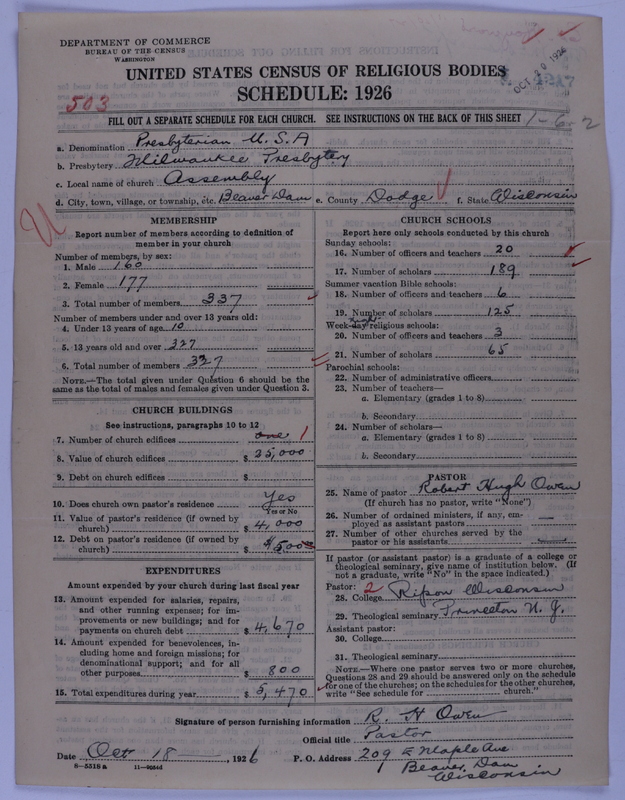 Scan of Presbyterian Church in the United States of America: 4217