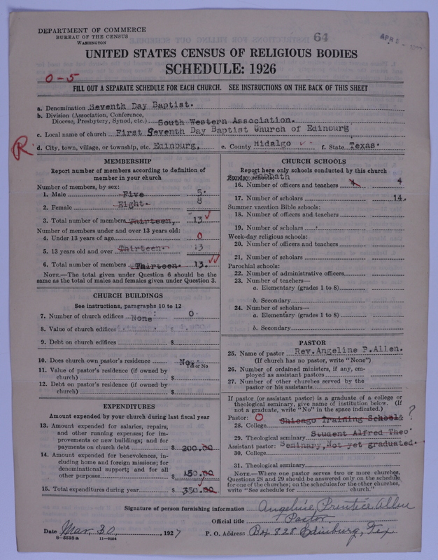 Scan of Seventh Day Baptists: 64