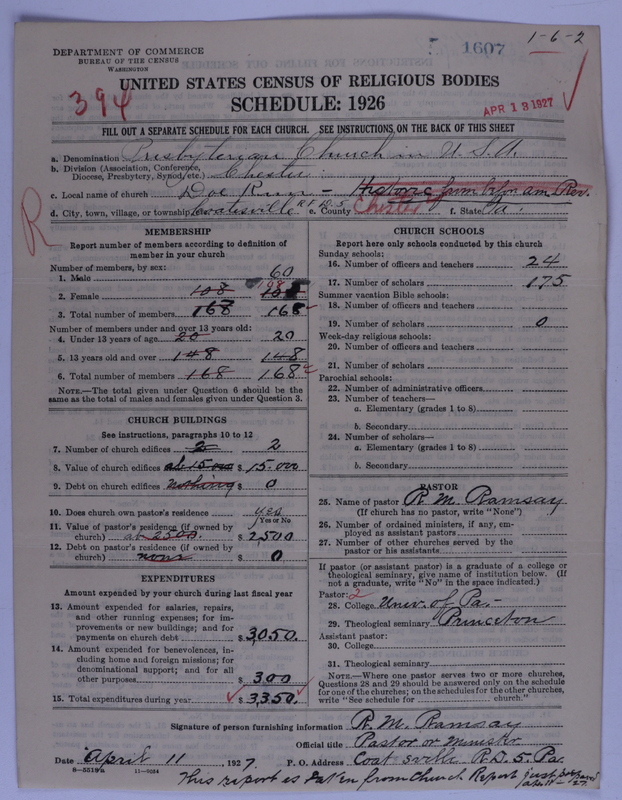 Scan of Presbyterian Church in the United States of America: 1607