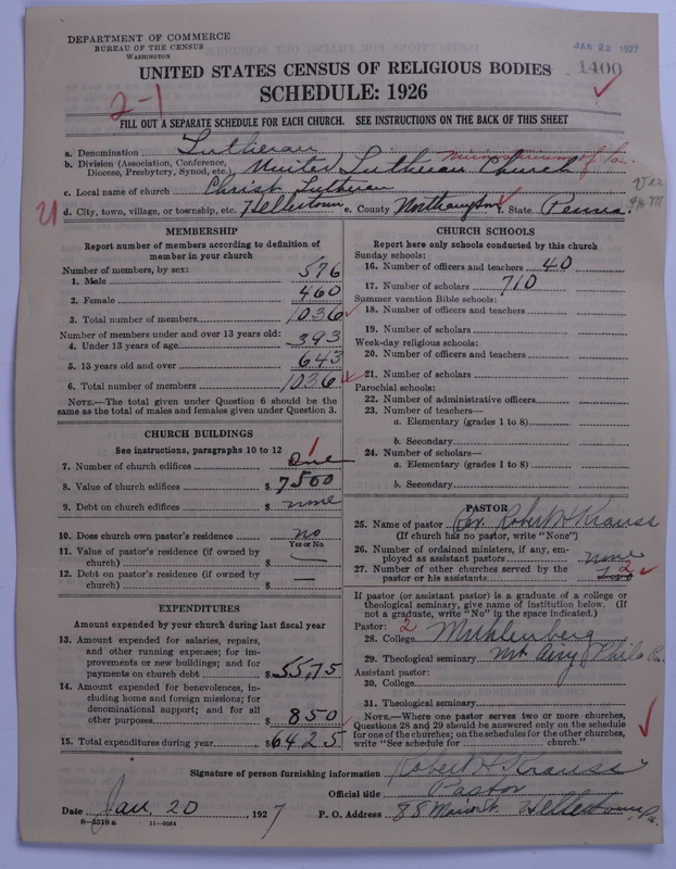 Scan of United Lutheran Church in America: 1400