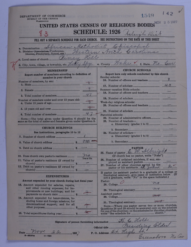 Scan of African Methodist Episcopal Church: 1549