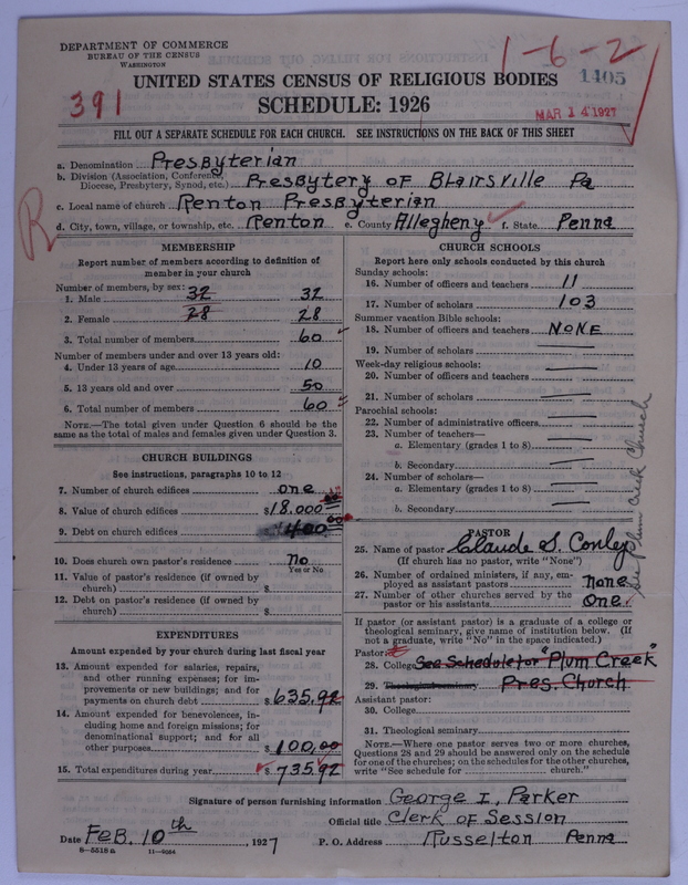 Scan of Presbyterian Church in the United States of America: 1405