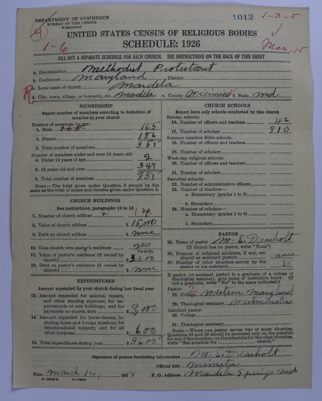 Scan of Methodist Protestant Church: 1012