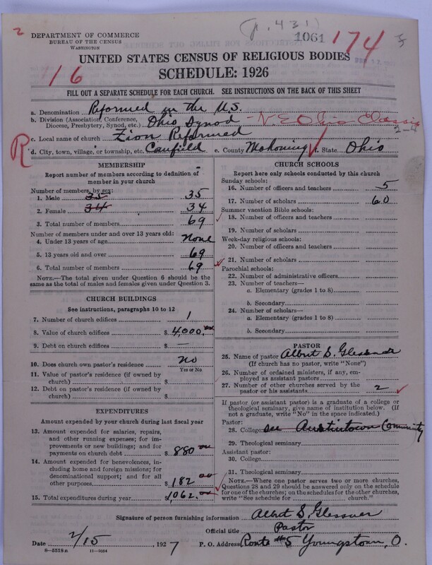 Scan of Reformed Church in the United States: 1061