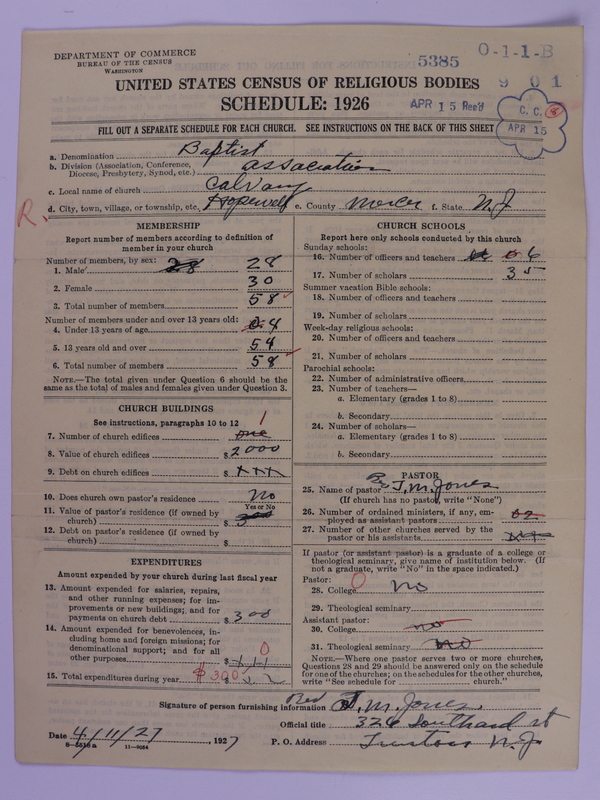 Scan of Negro Baptists: 5385
