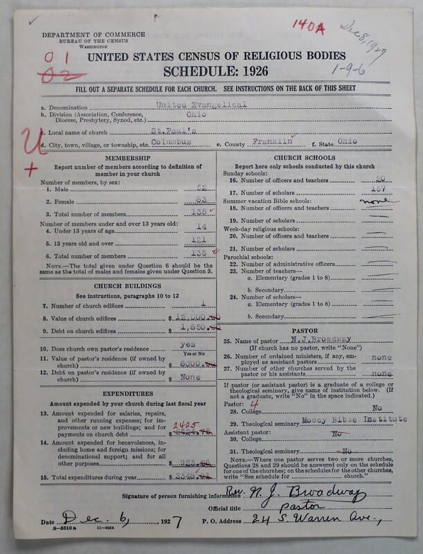 Scan of Evangelical Congregational Church: 140a